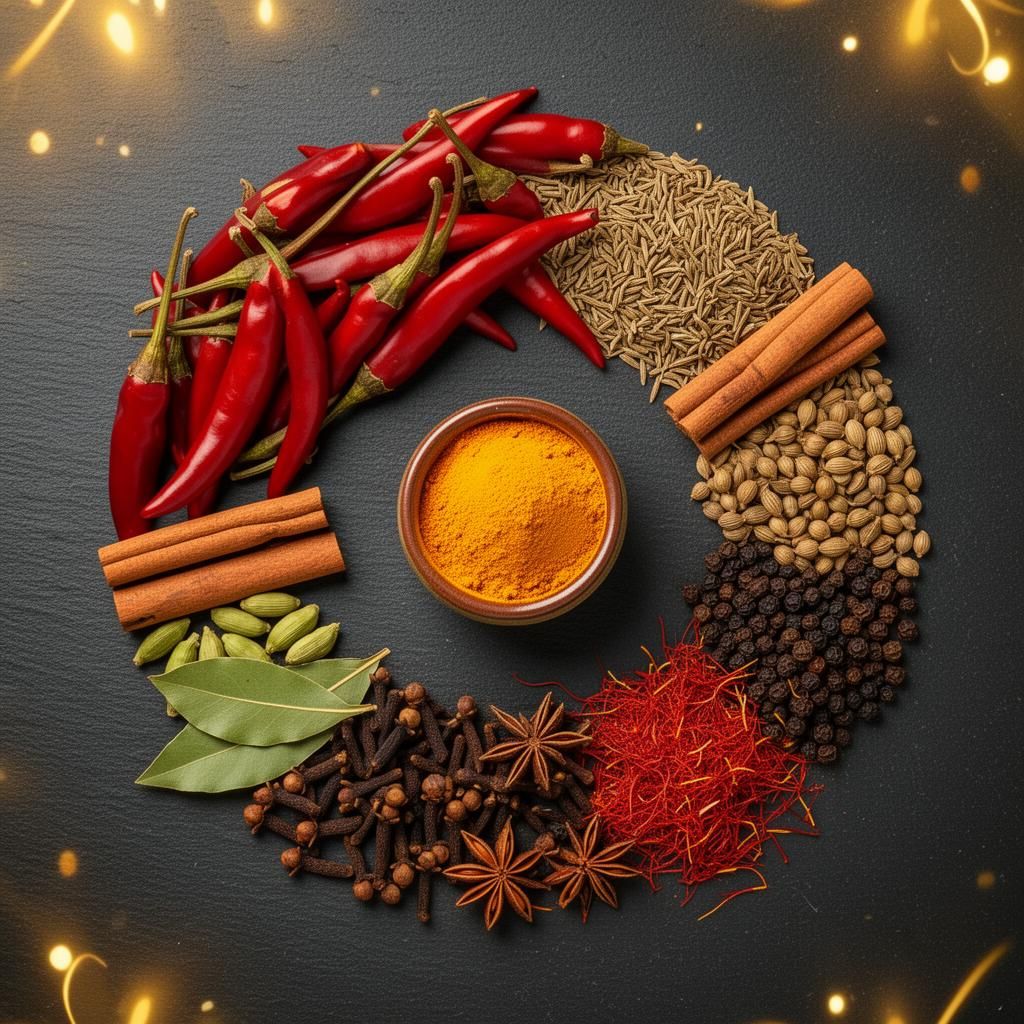 Qurbani Eid spice combo flat-lay